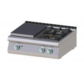 2 égőfejes 1 zónás francia lapos RedFox asztali gáztűzhely